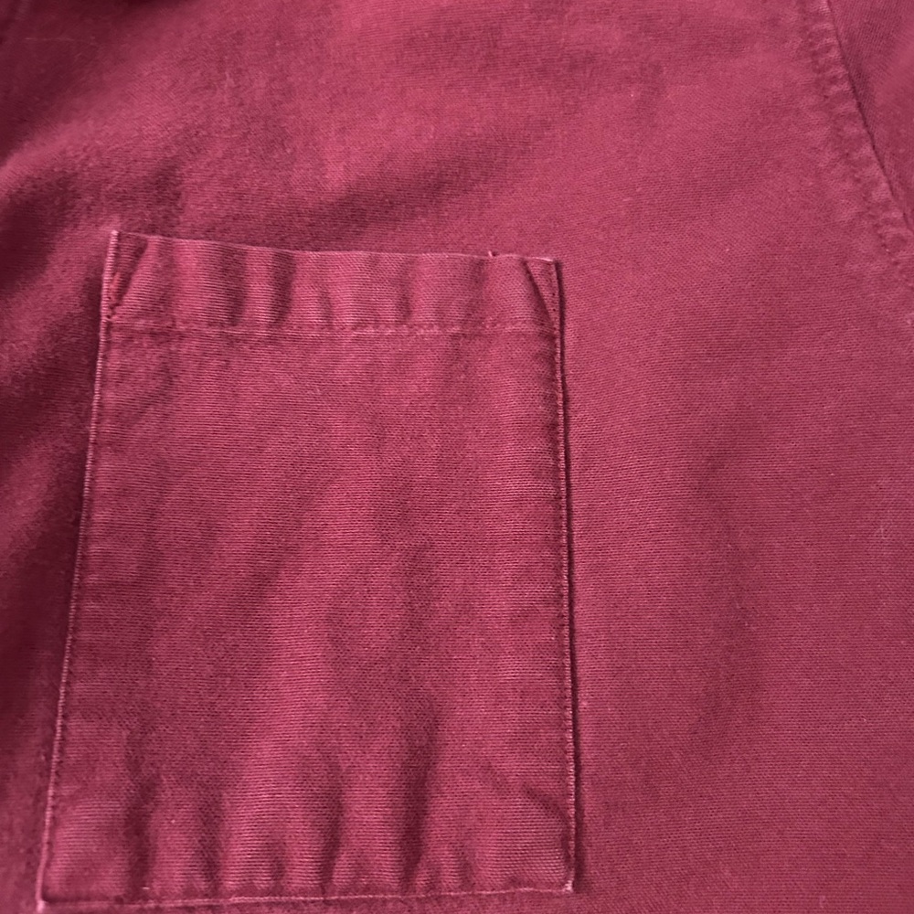 VINTAGE LL BEAN Cotton Chamois Flannel‎ Bathrobe Robe Maroon M - Picture 6 of 11